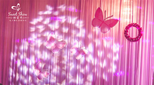 背景墙,帷幔,灯光,