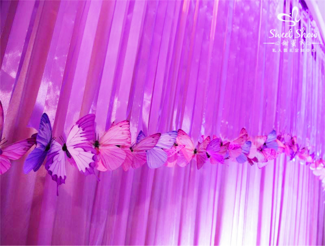 唯美梦幻室内婚礼,帷幔,