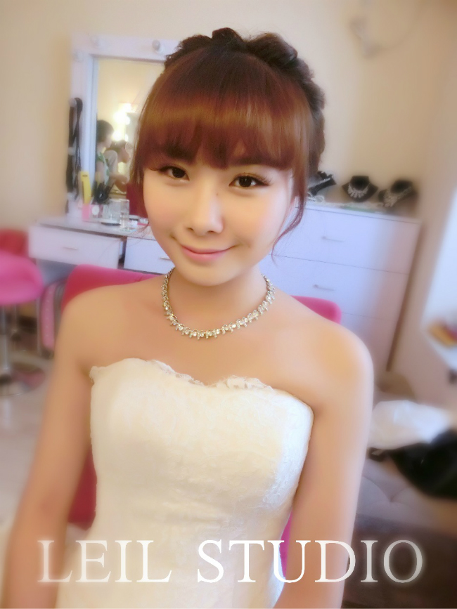 小清新新娘妆容,