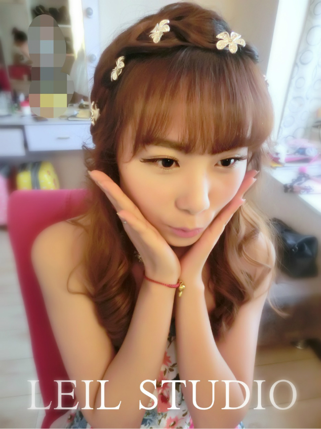 小清新新娘妆容,