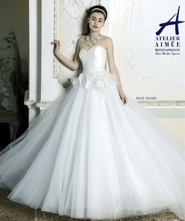Atelier Aimee,抹胸蓬蓬裙婚纱,2015秋冬纽约婚纱周,