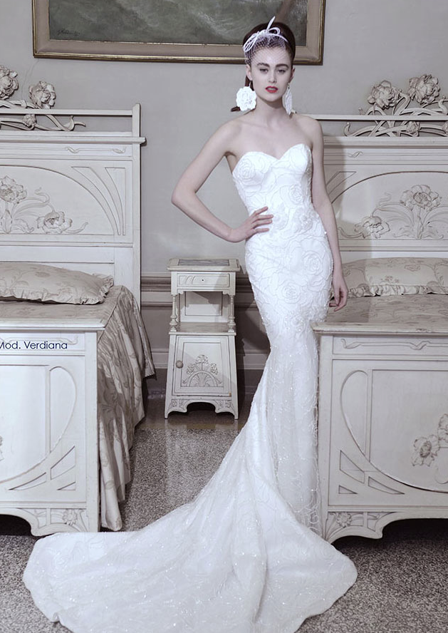 Atelier Aimee,抹胸鱼尾婚纱,2015秋冬纽约婚纱周,