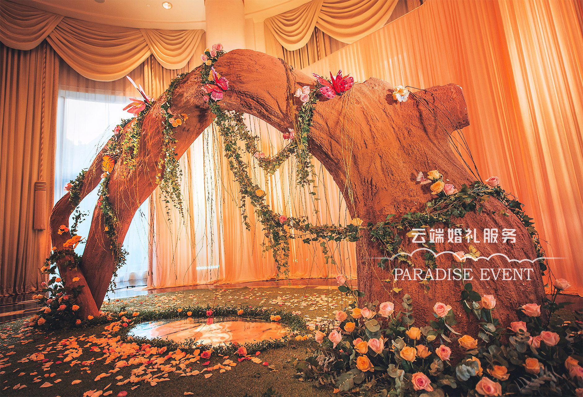 森系婚礼,迎宾区,道具,