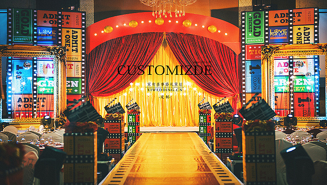 背景墙复古婚礼