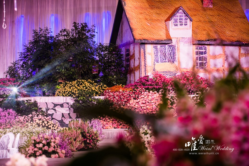 田园风,花园婚礼,花艺,