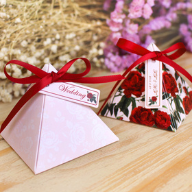 伍点贰拾婚礼印品定制:【伍点贰拾】婚礼糖盒双面图案繁花糖果色