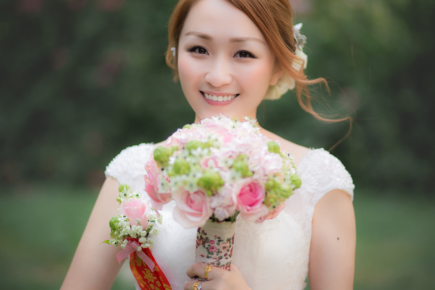 手捧花,