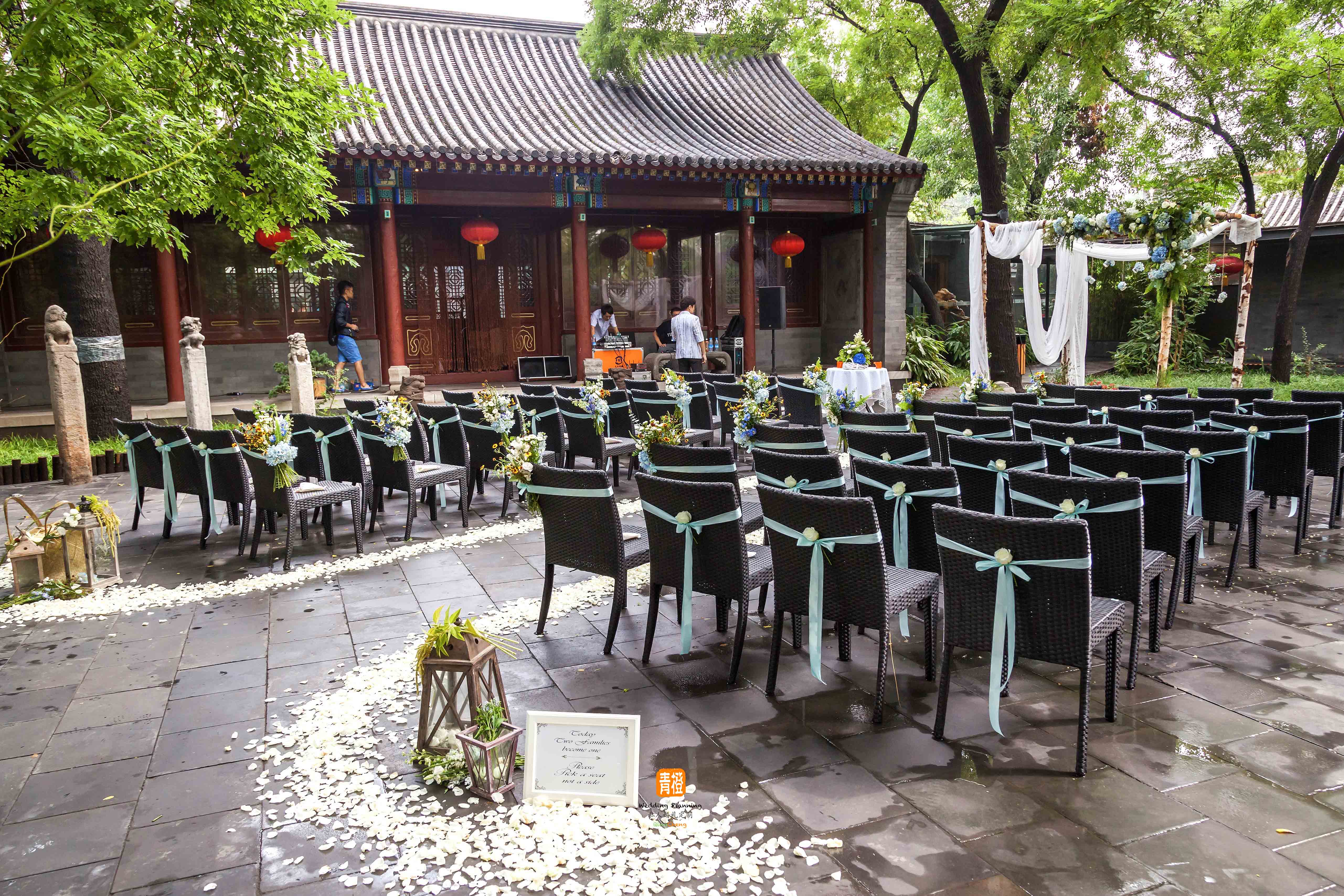 庭院婚礼,小清新婚礼,户外婚礼,