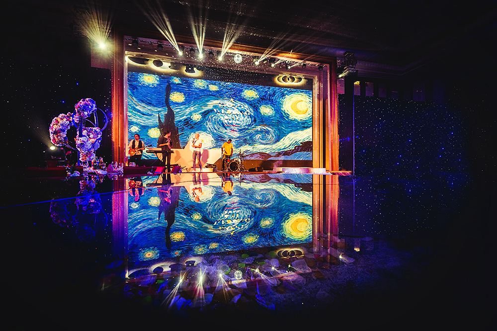 油画背景墙,主题婚礼,婚礼布置,