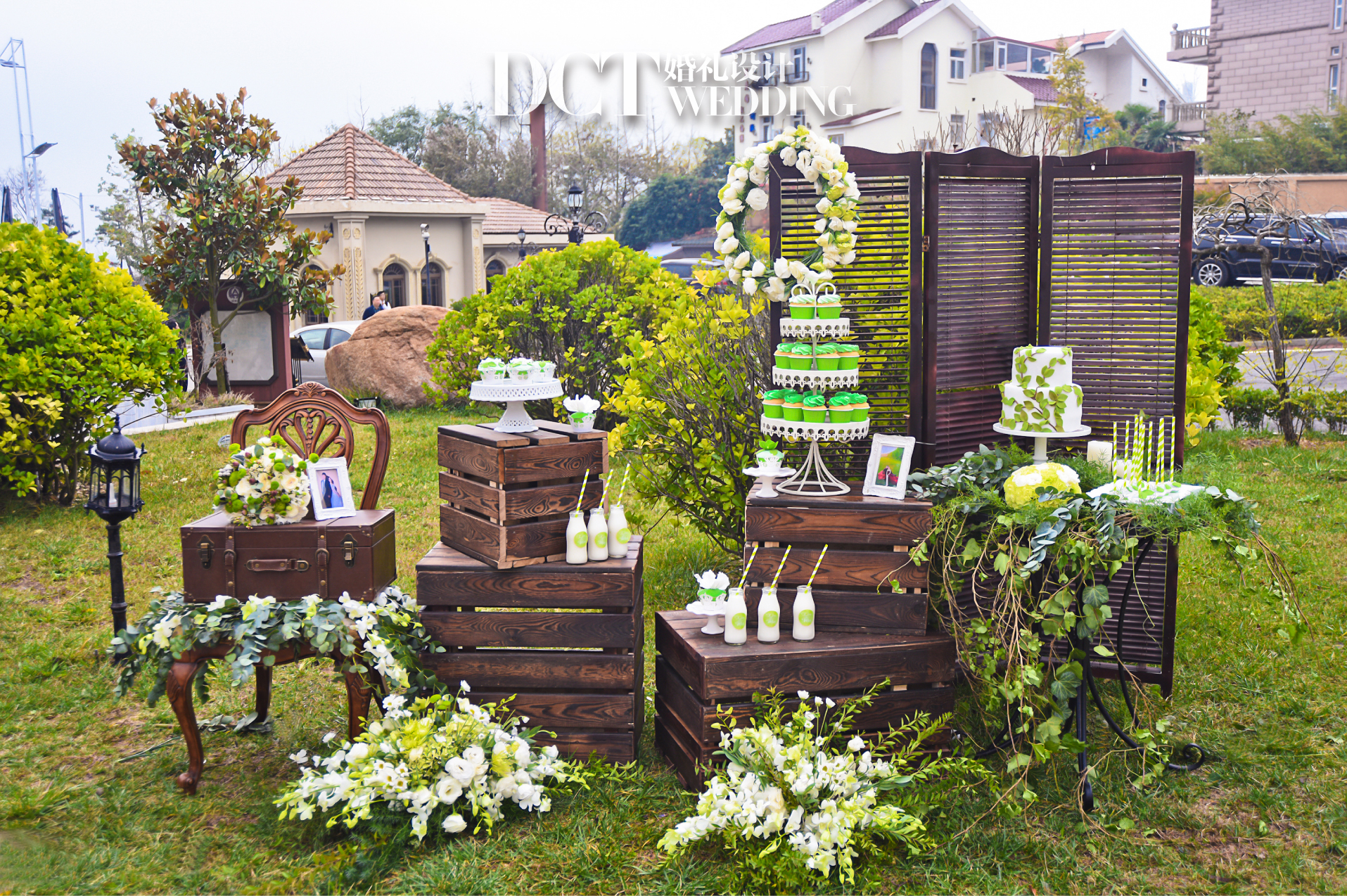 甜品桌,森系婚礼,草坪婚礼,