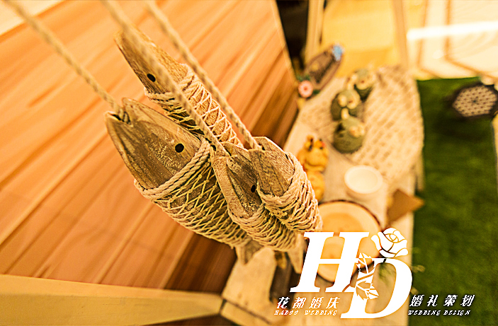 田园风婚礼道具,鱼,