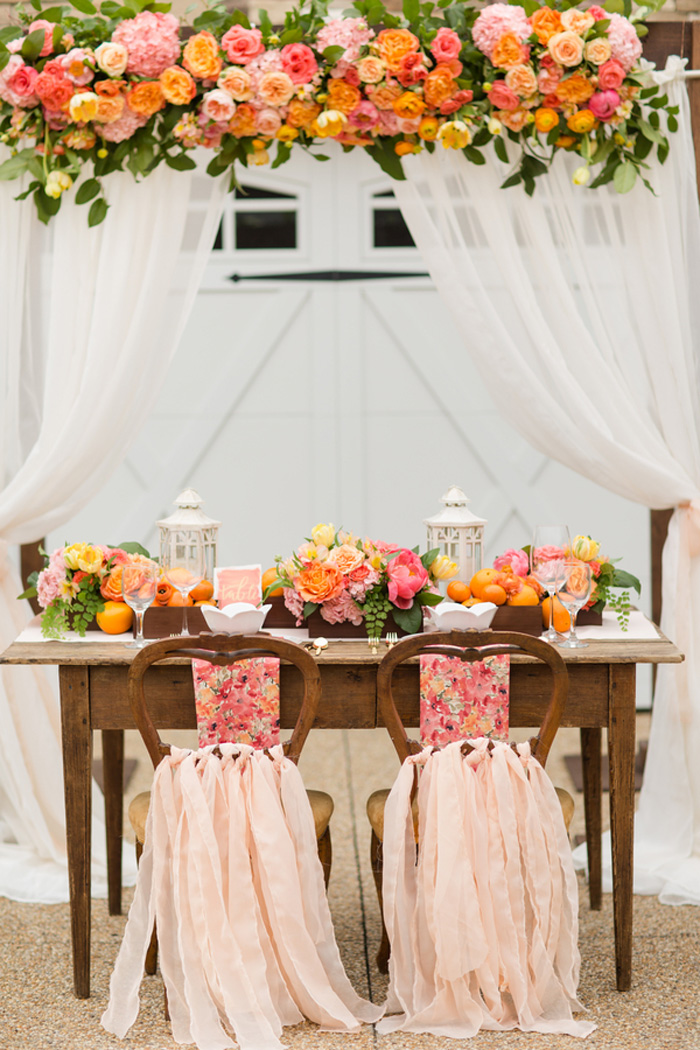 椅背装饰,柑橘,婚礼创意,