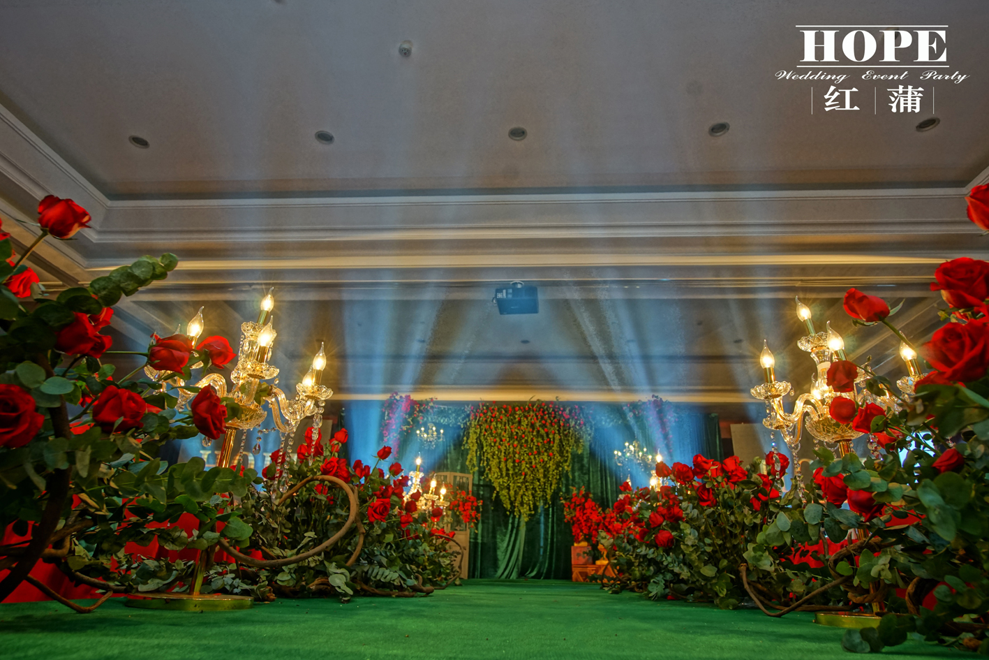 婚礼布置,鲜花路引,路引通道,