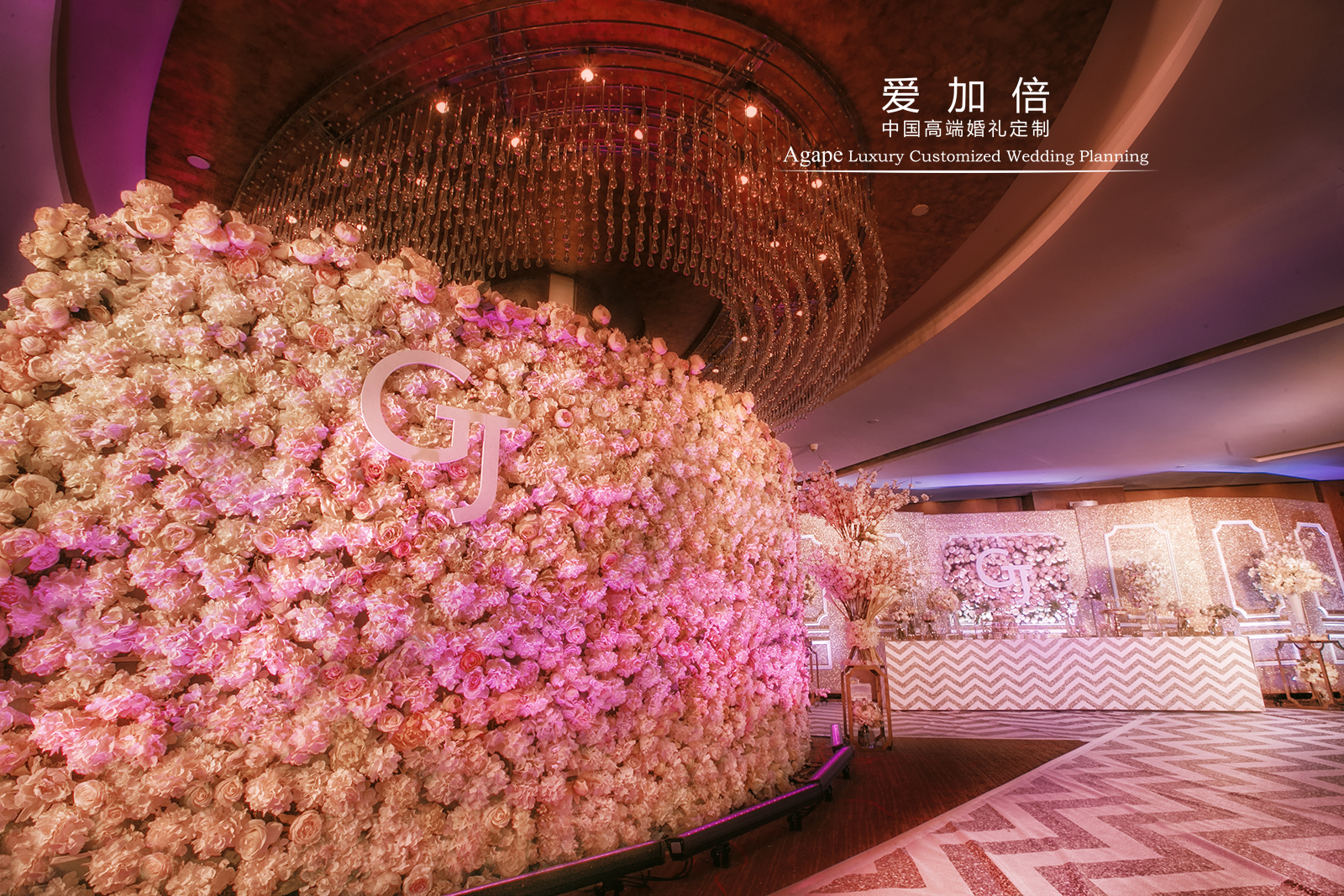 迎宾区,鲜花背景墙,婚礼布置,