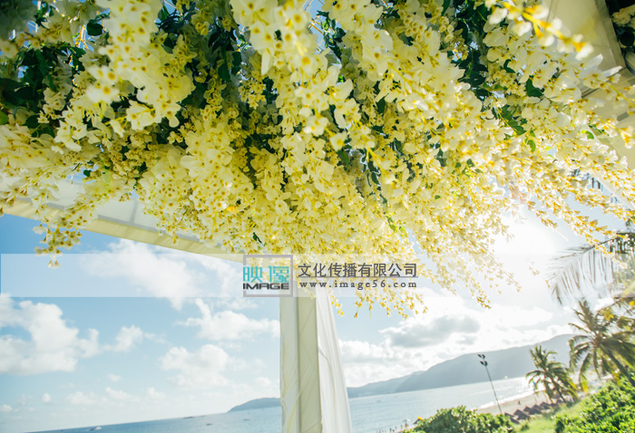 鲜花吊饰,户外婚礼,婚礼布置,