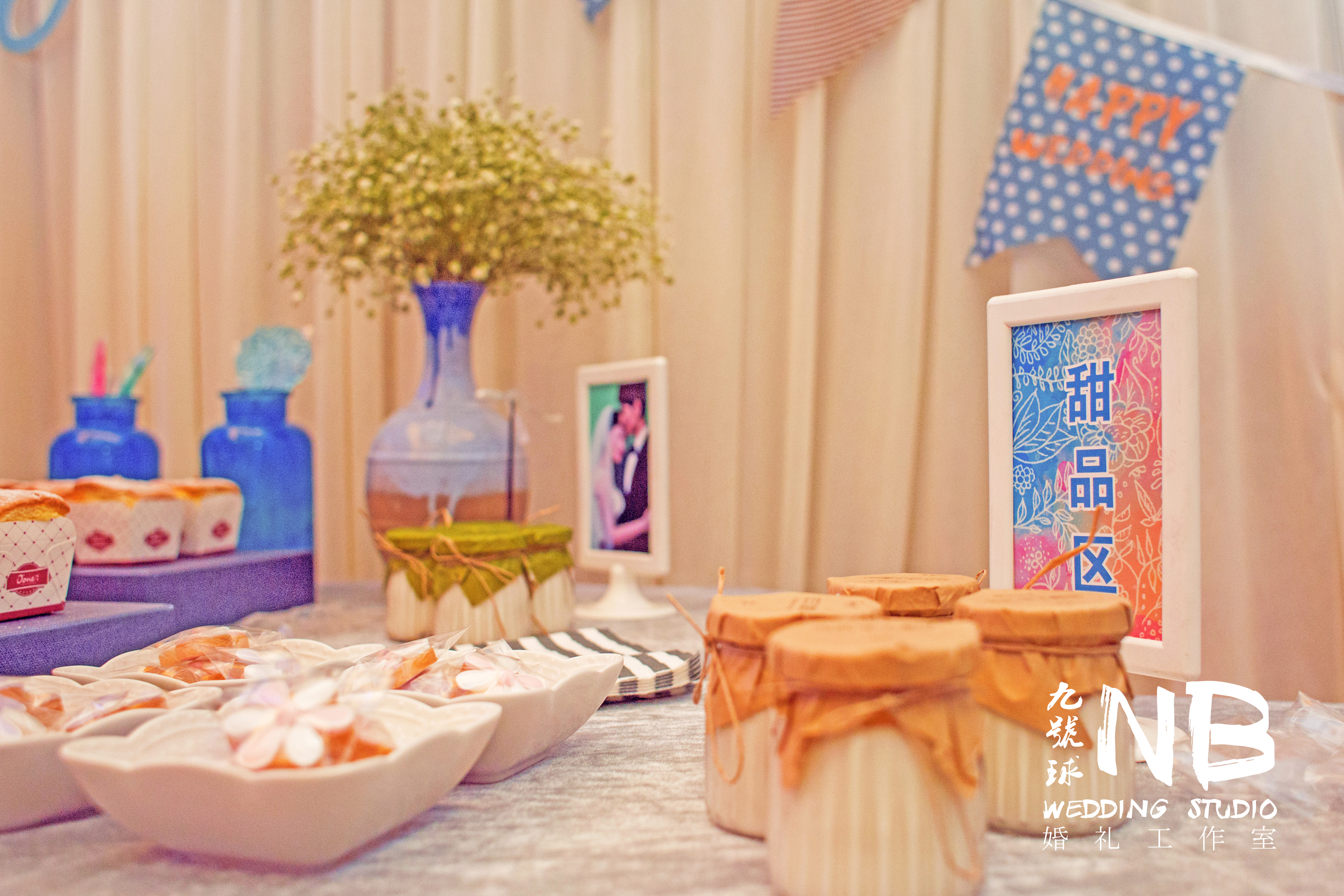 婚礼布置,甜品桌,