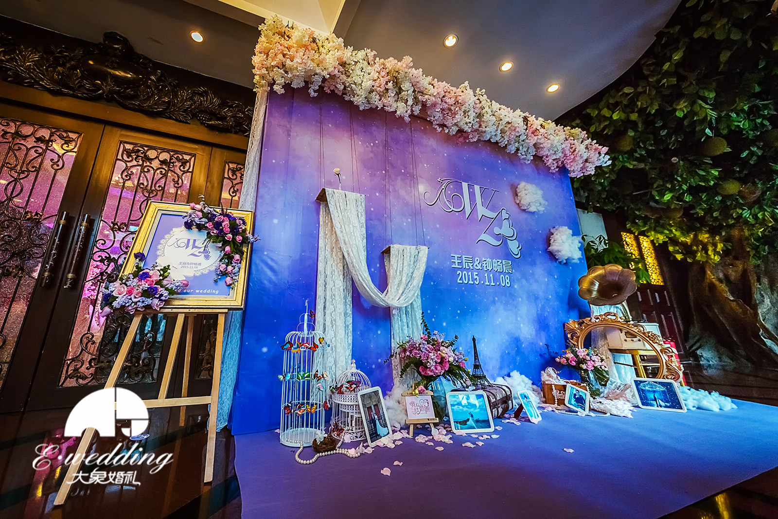 照片墙,简约婚礼,原宿风背景墙,