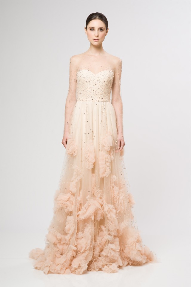 Reem Acra婚纱,齐地婚纱,