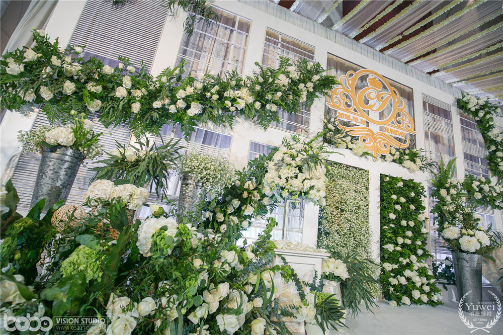 婚礼布置,花艺设计,背景墙,