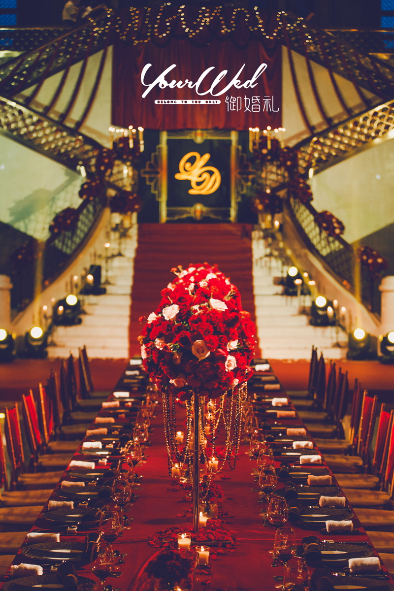 桌花,复古大气婚礼,