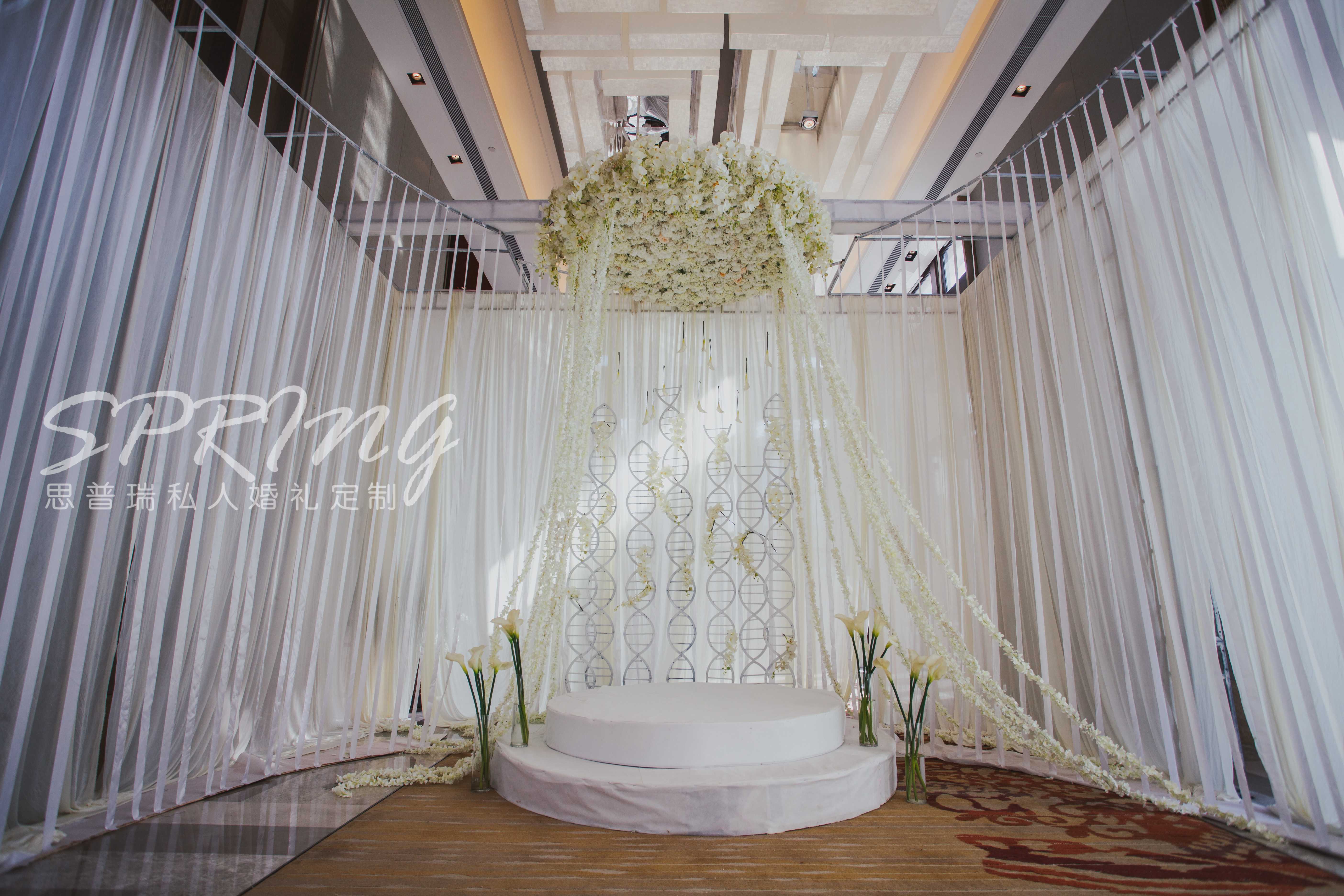 合影区,花亭,纱幔,