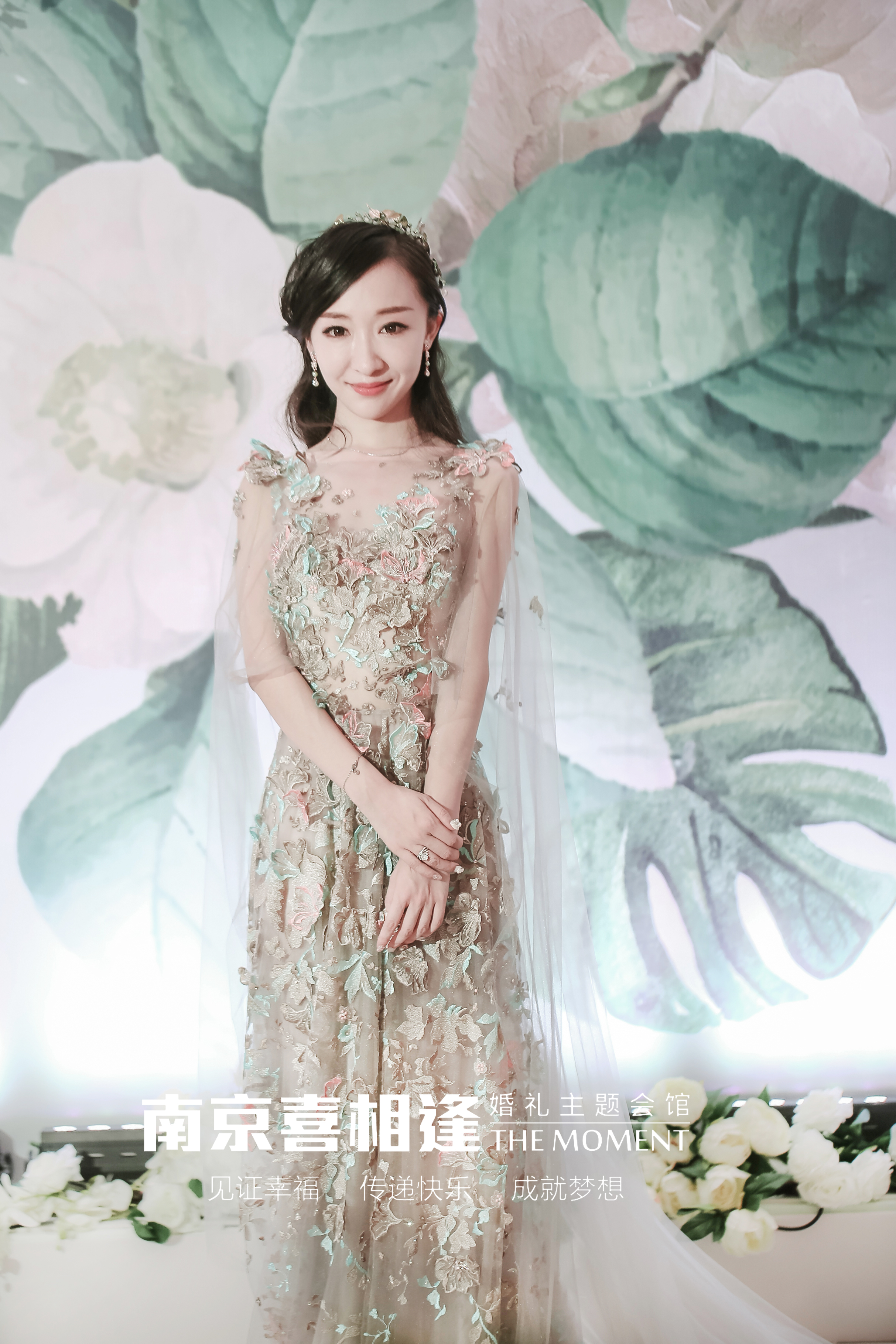 新娘写真,花卉礼服,