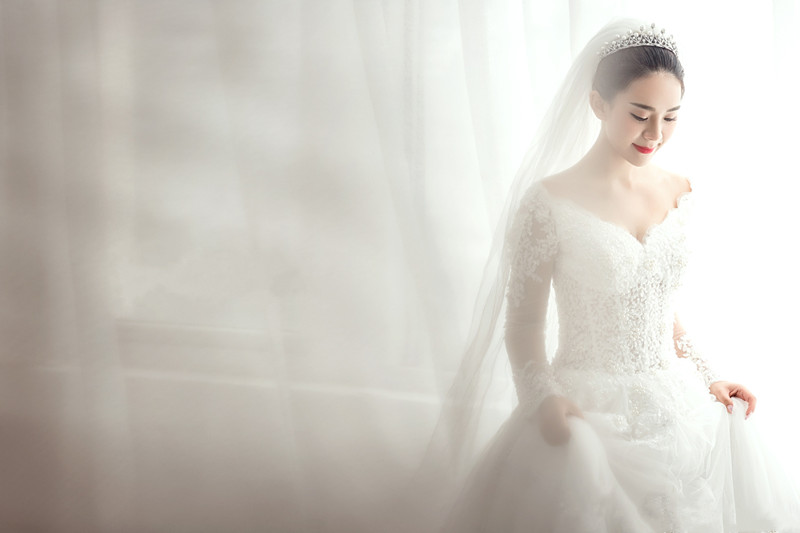 长袖婚纱,蕾丝婚纱,