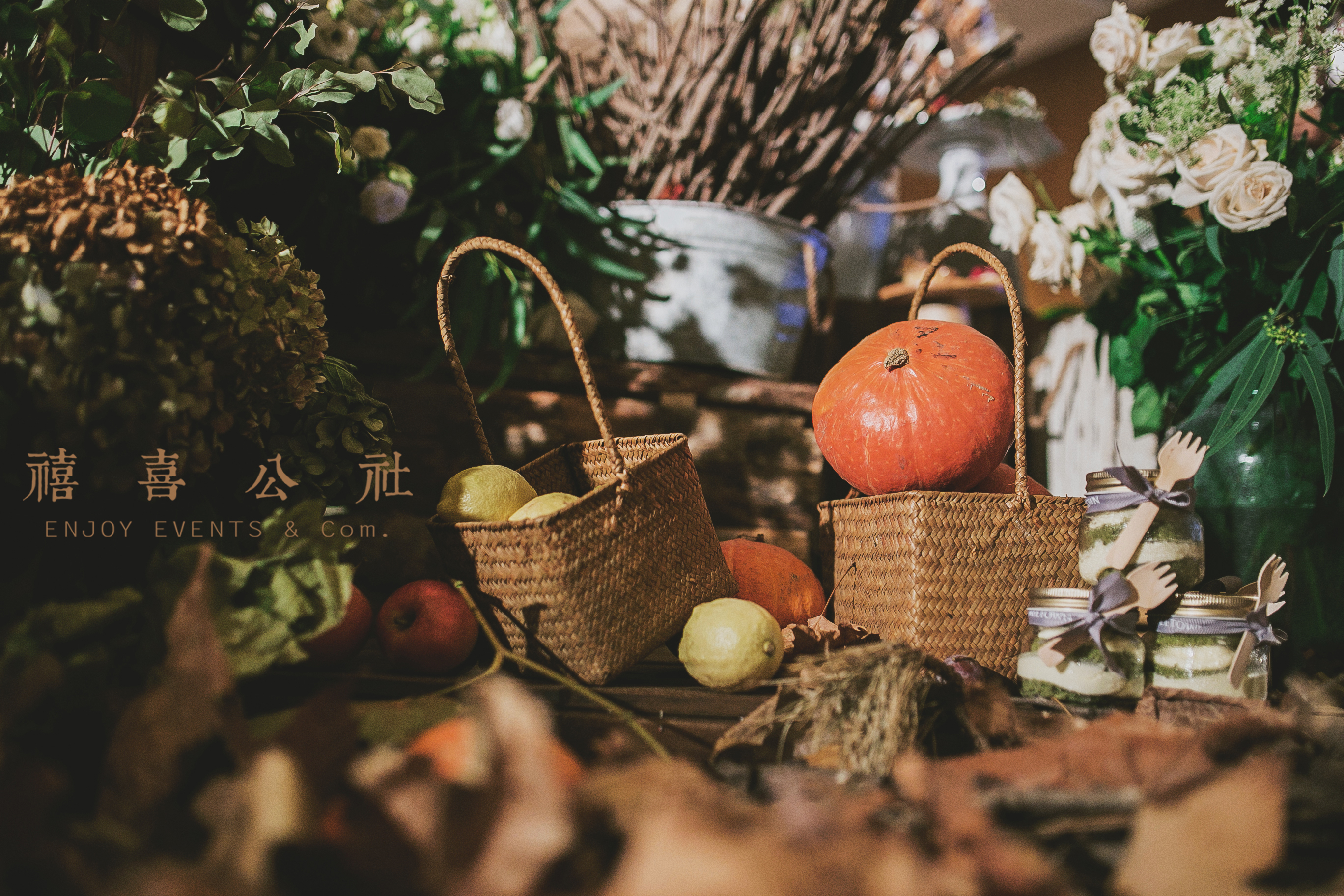 婚礼道具,南瓜,石榴,