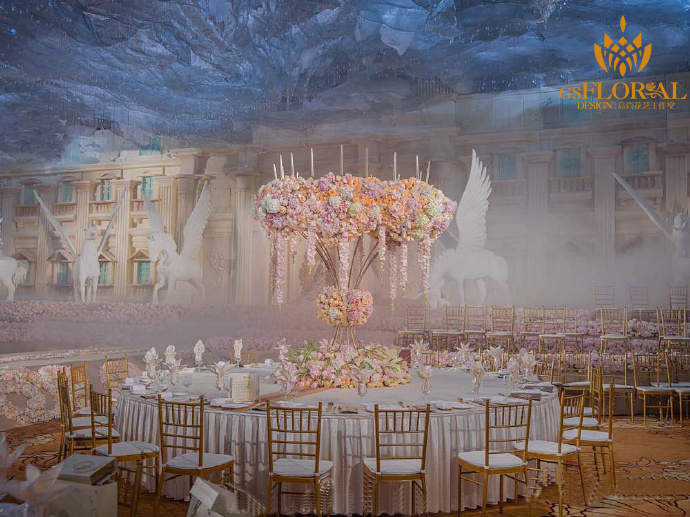 桌花,餐桌布置,