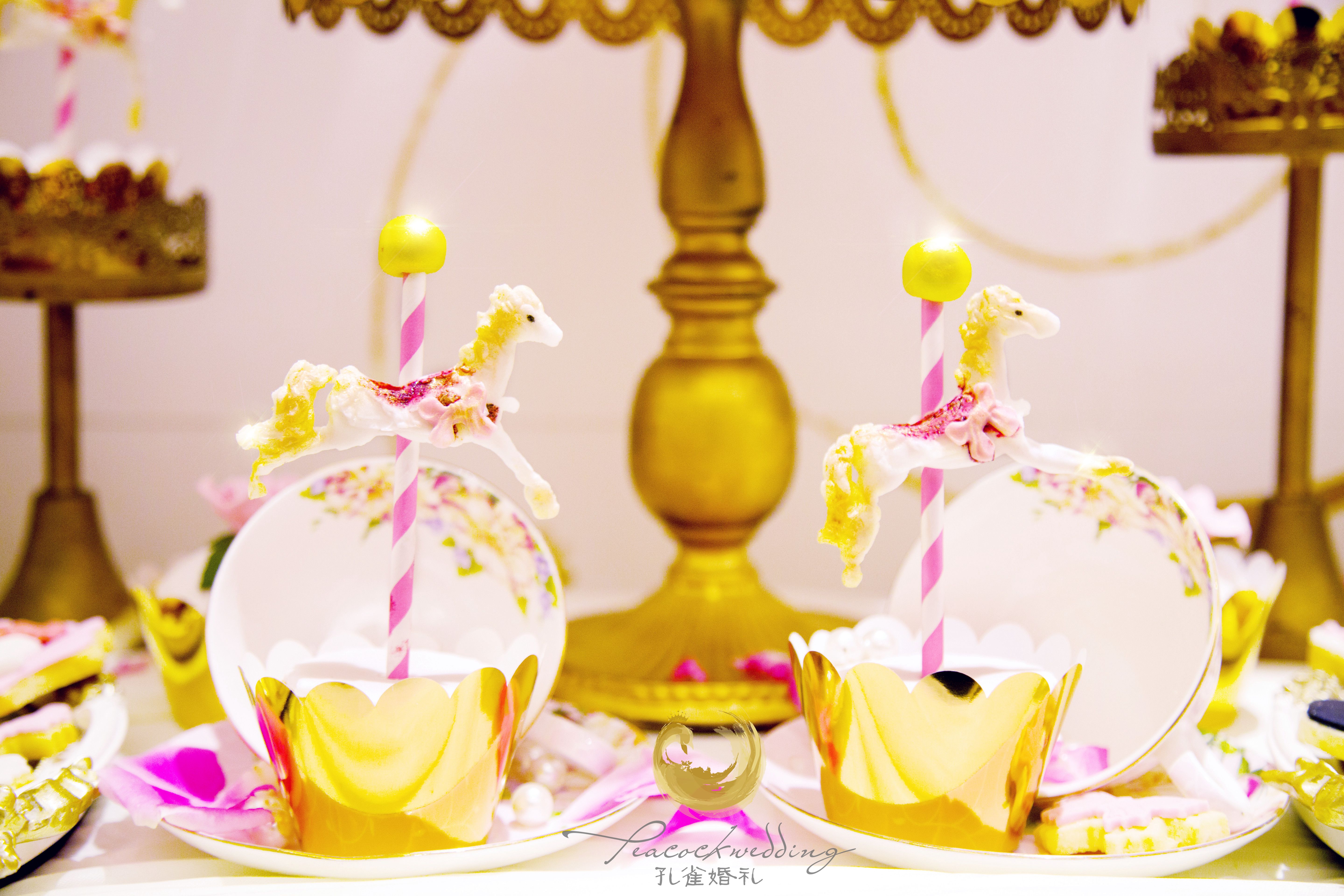 婚礼甜品,cupcake,旋转木马,