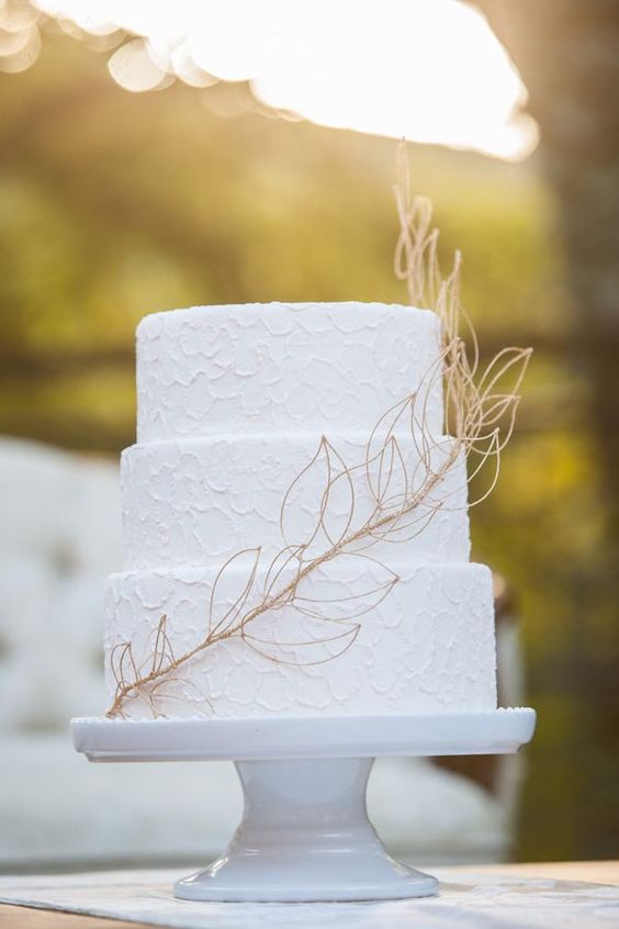 婚礼蛋糕,白色蛋糕,