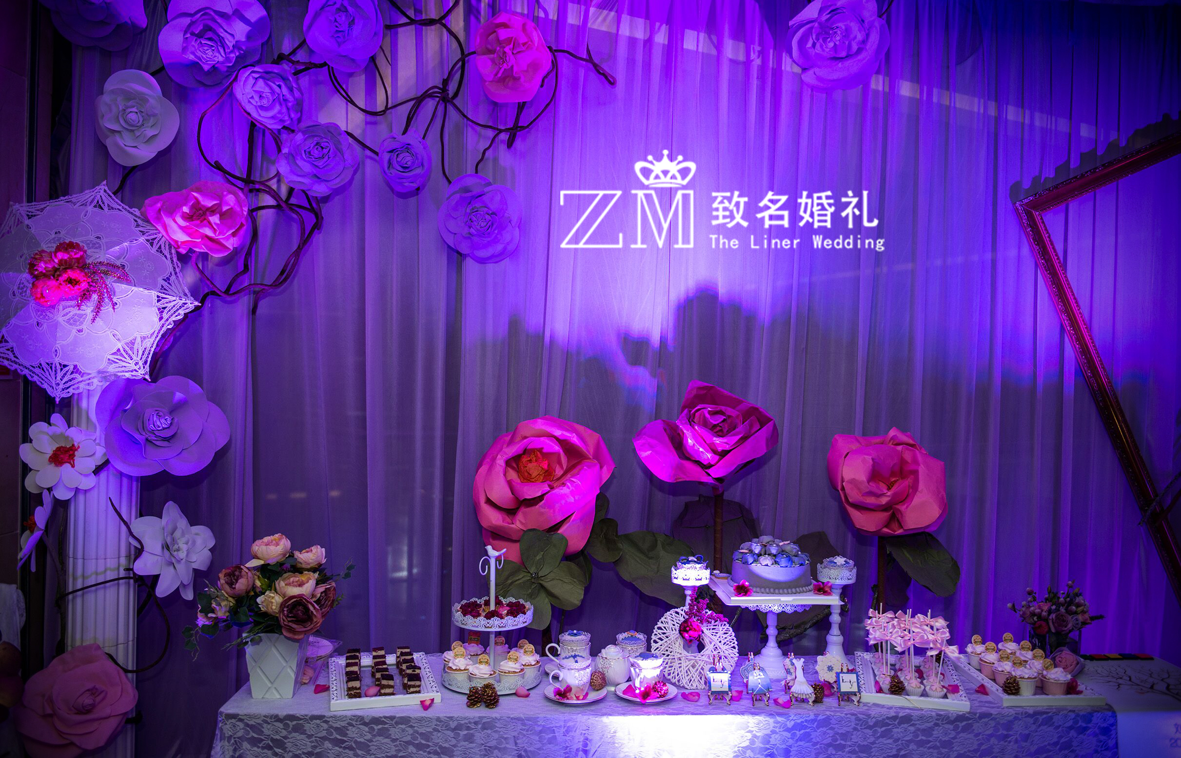 纸花背景墙,