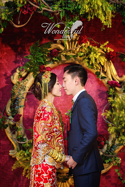 婚礼跟拍,中式新娘礼服,