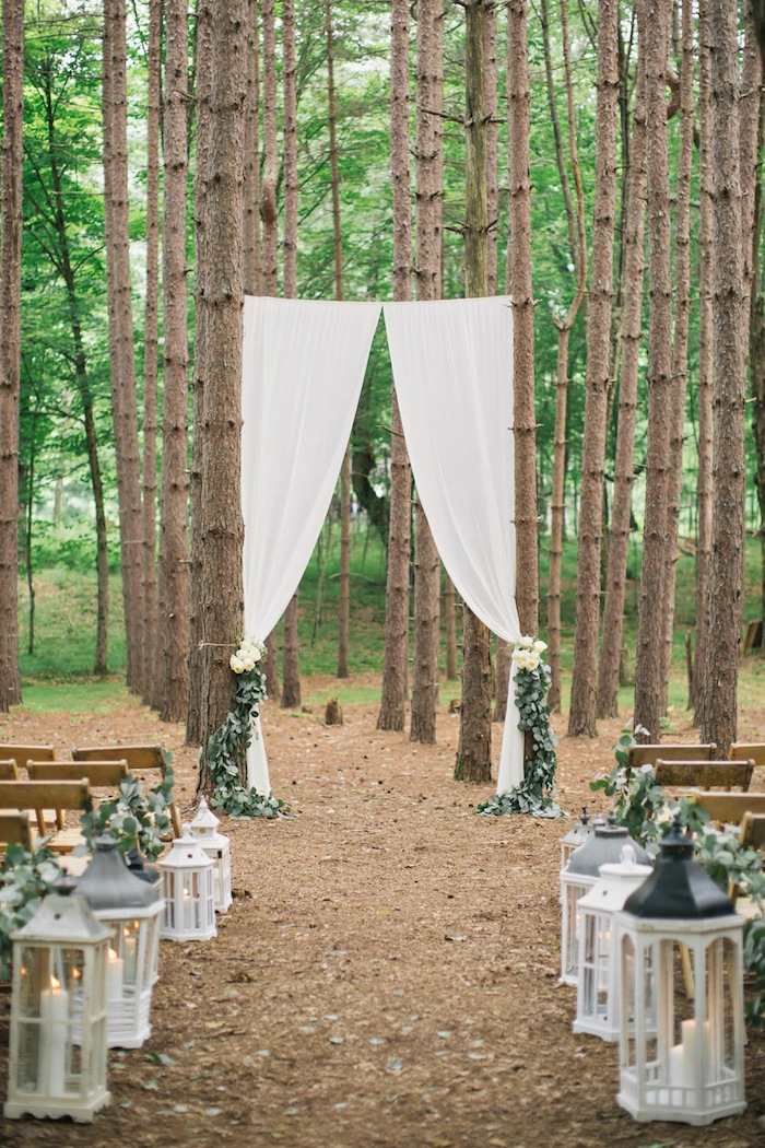 森林婚礼,仪式区,