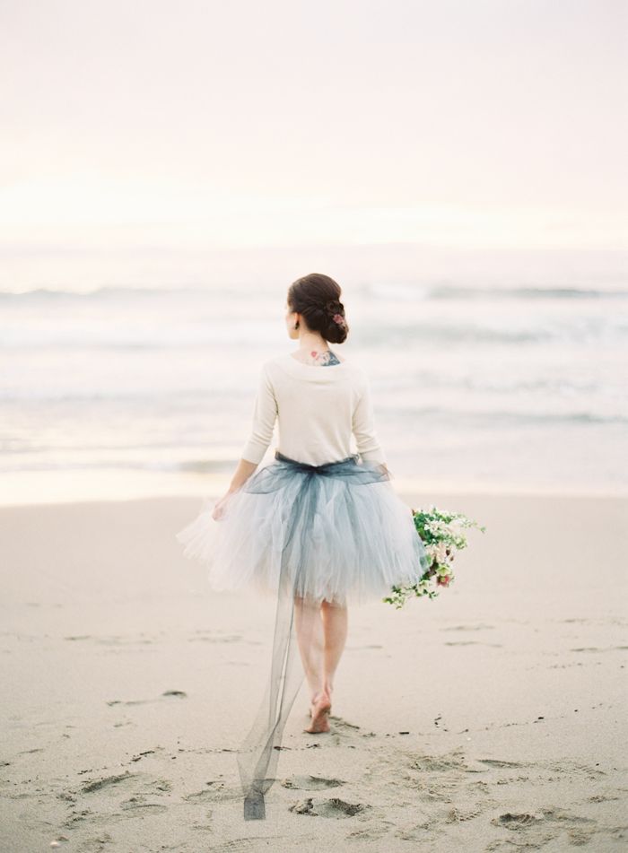 短裙婚纱,沙滩婚礼,