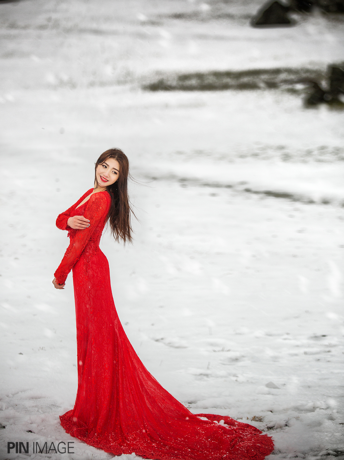 新娘写真,长袖婚纱,拖尾,