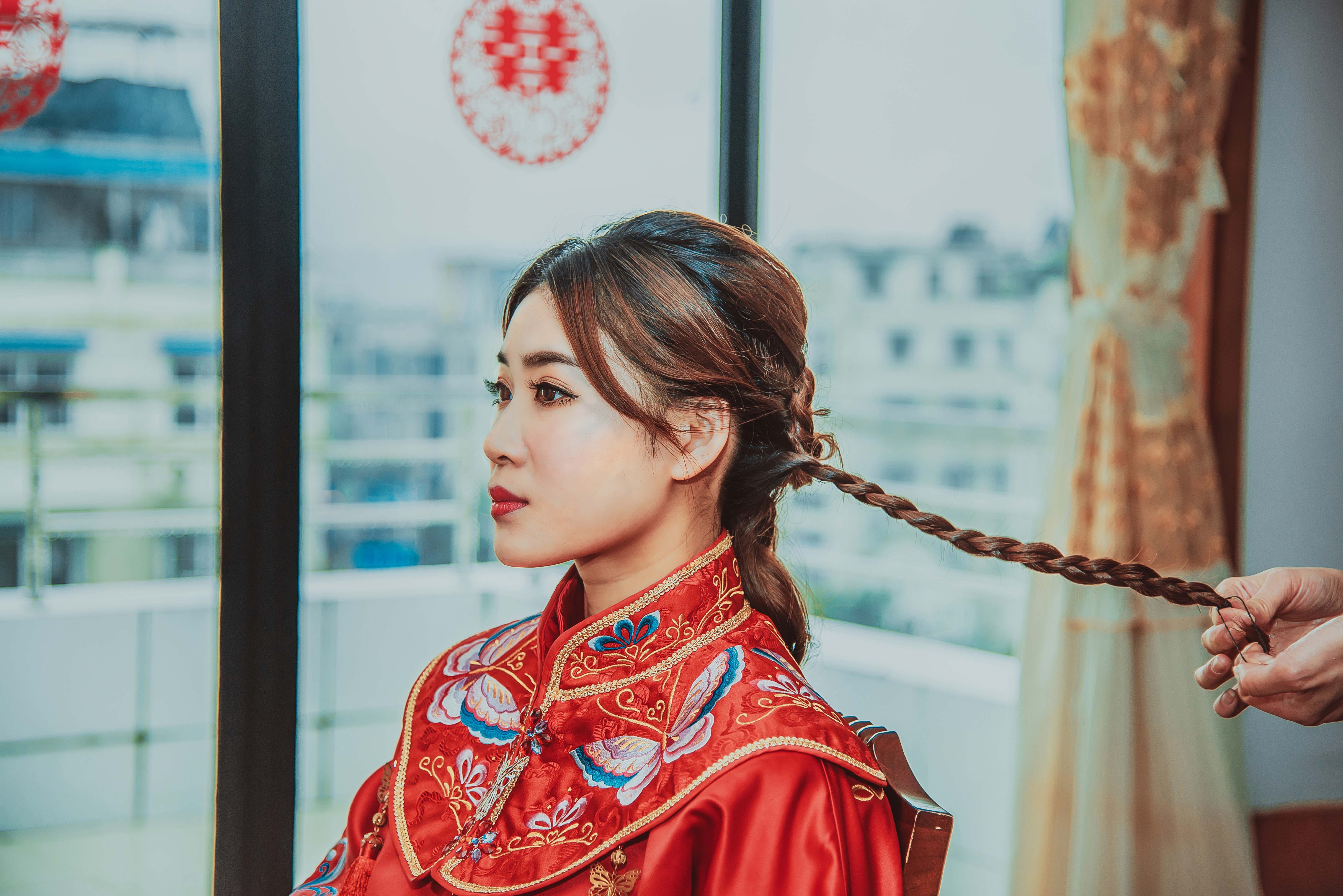 新娘跟妆编发