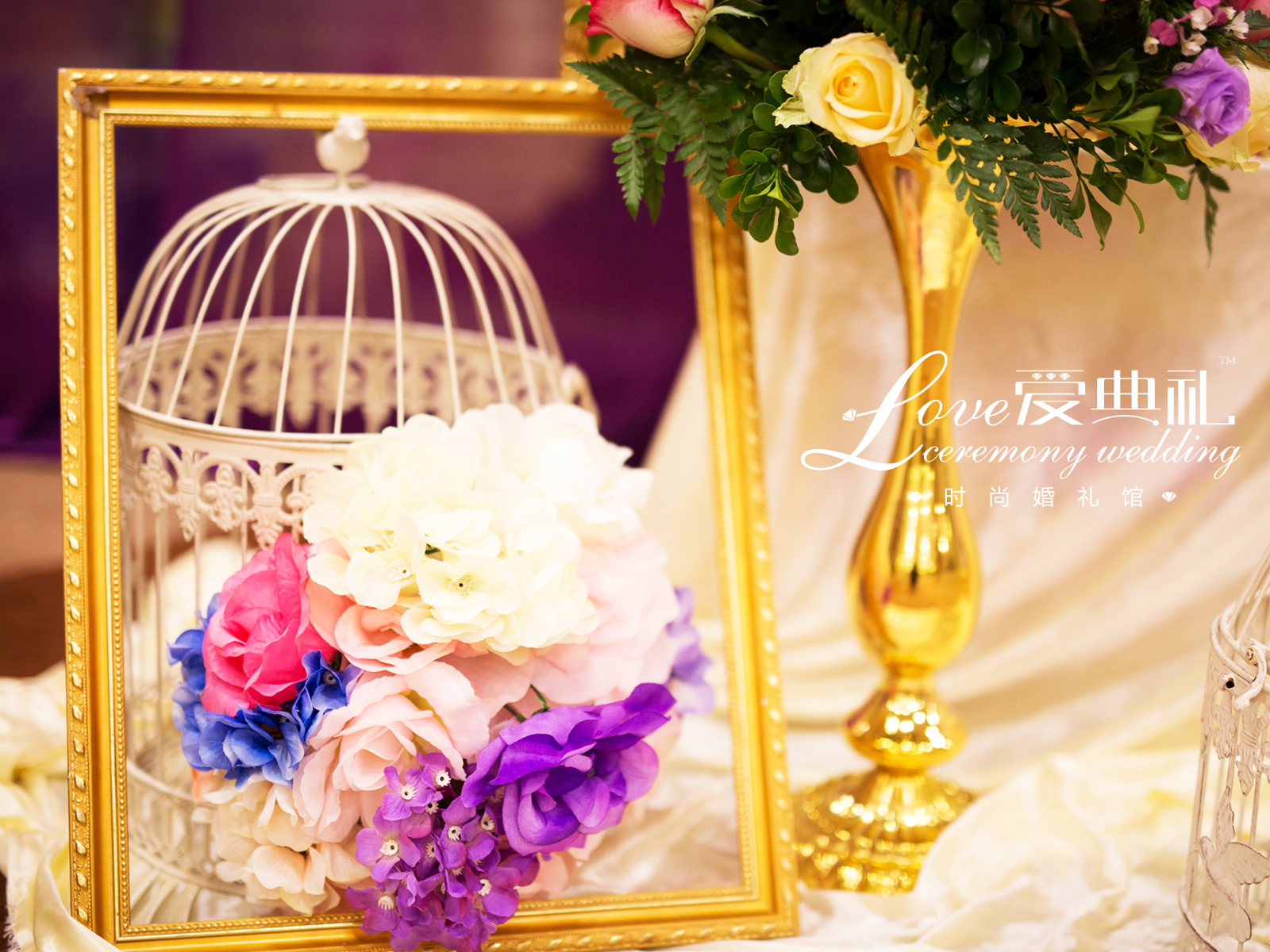主题婚礼,奢华大气,桌花,