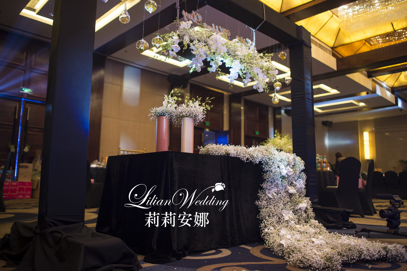 流动桌花,签到台,婚礼布置,