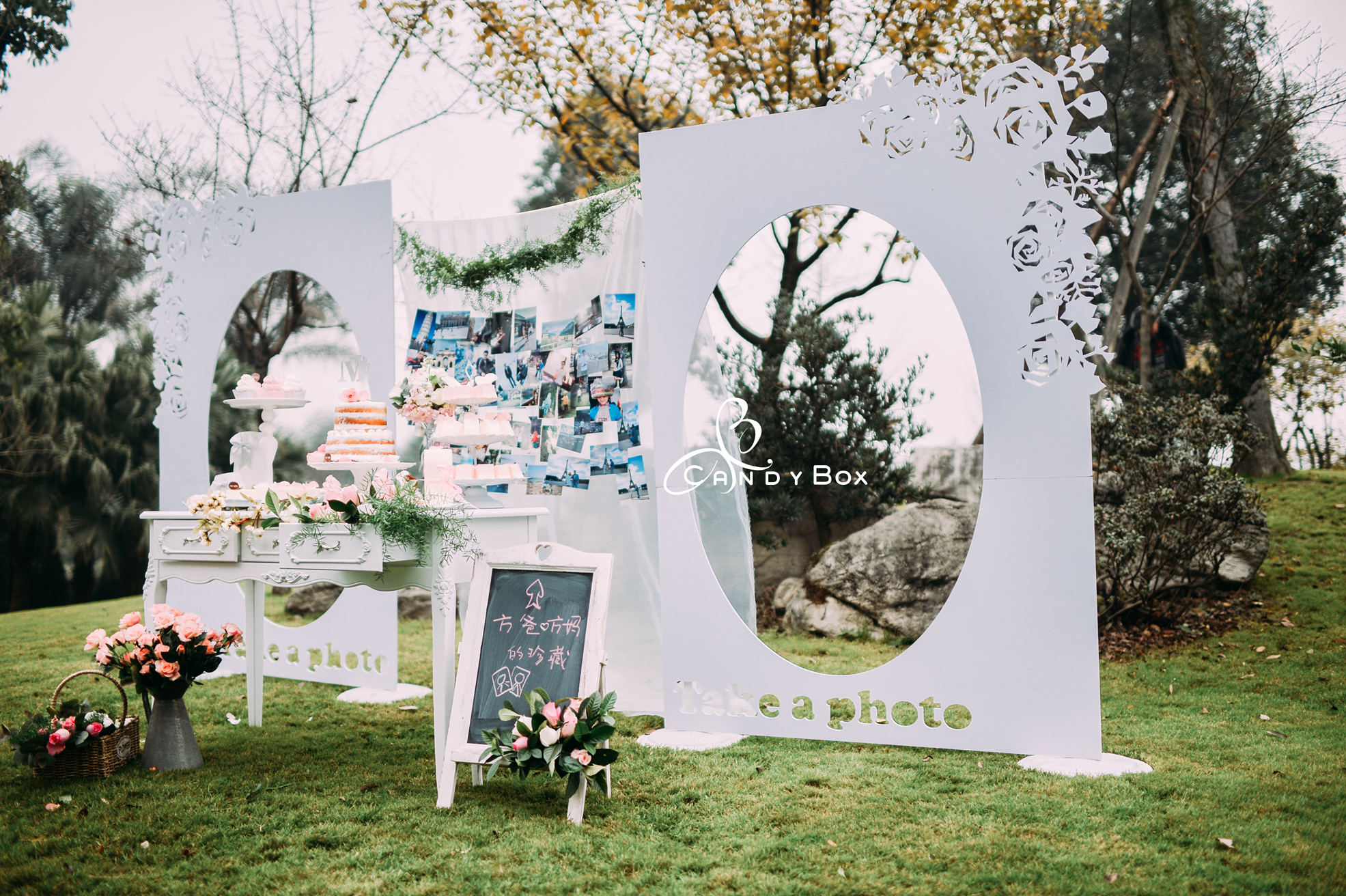 甜品桌,户外婚礼,草坪婚礼,
