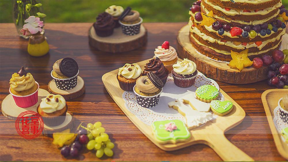 婚礼甜品,cupcake,翻糖饼干,