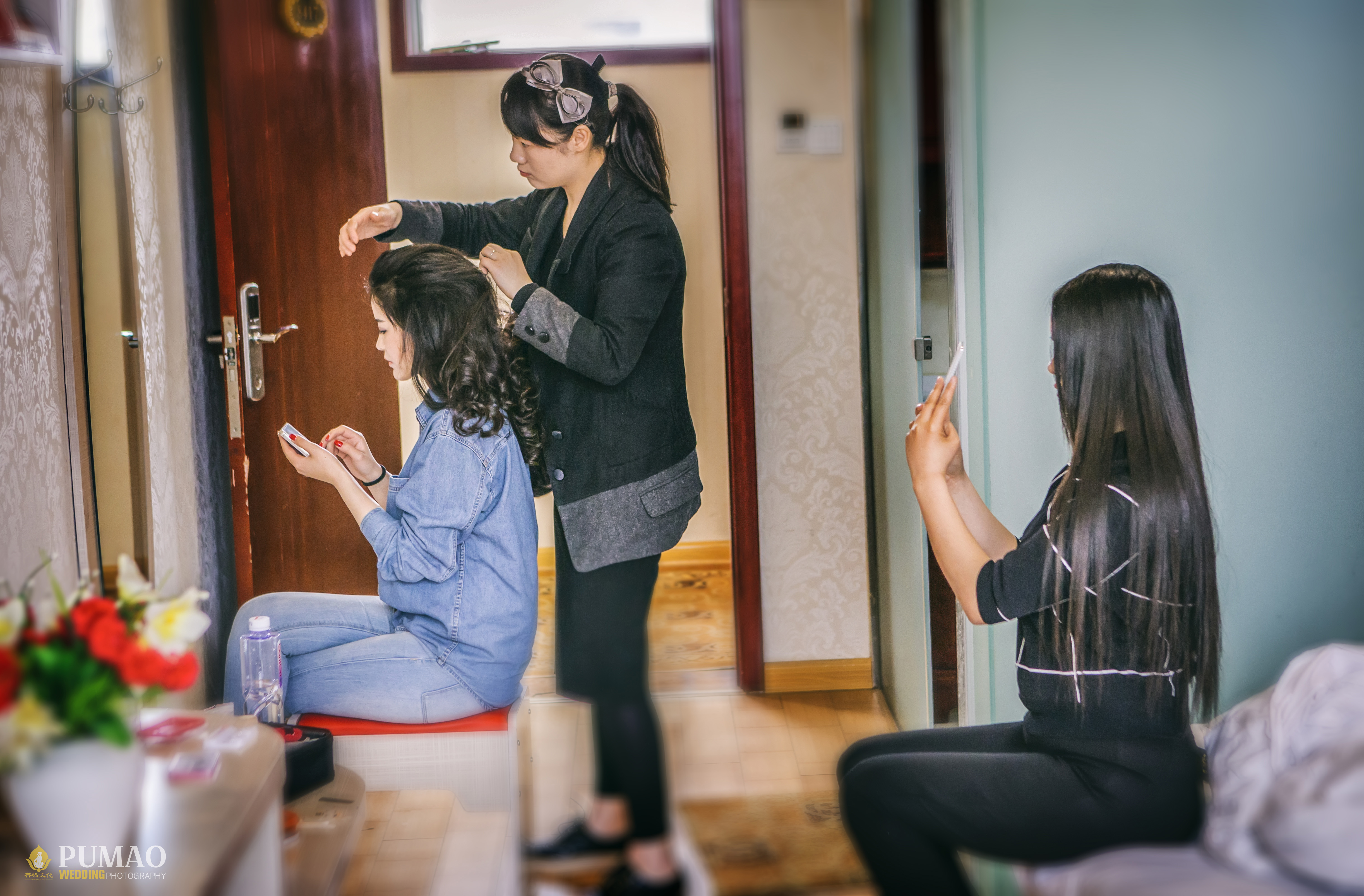 婚礼跟拍,新娘跟妆,