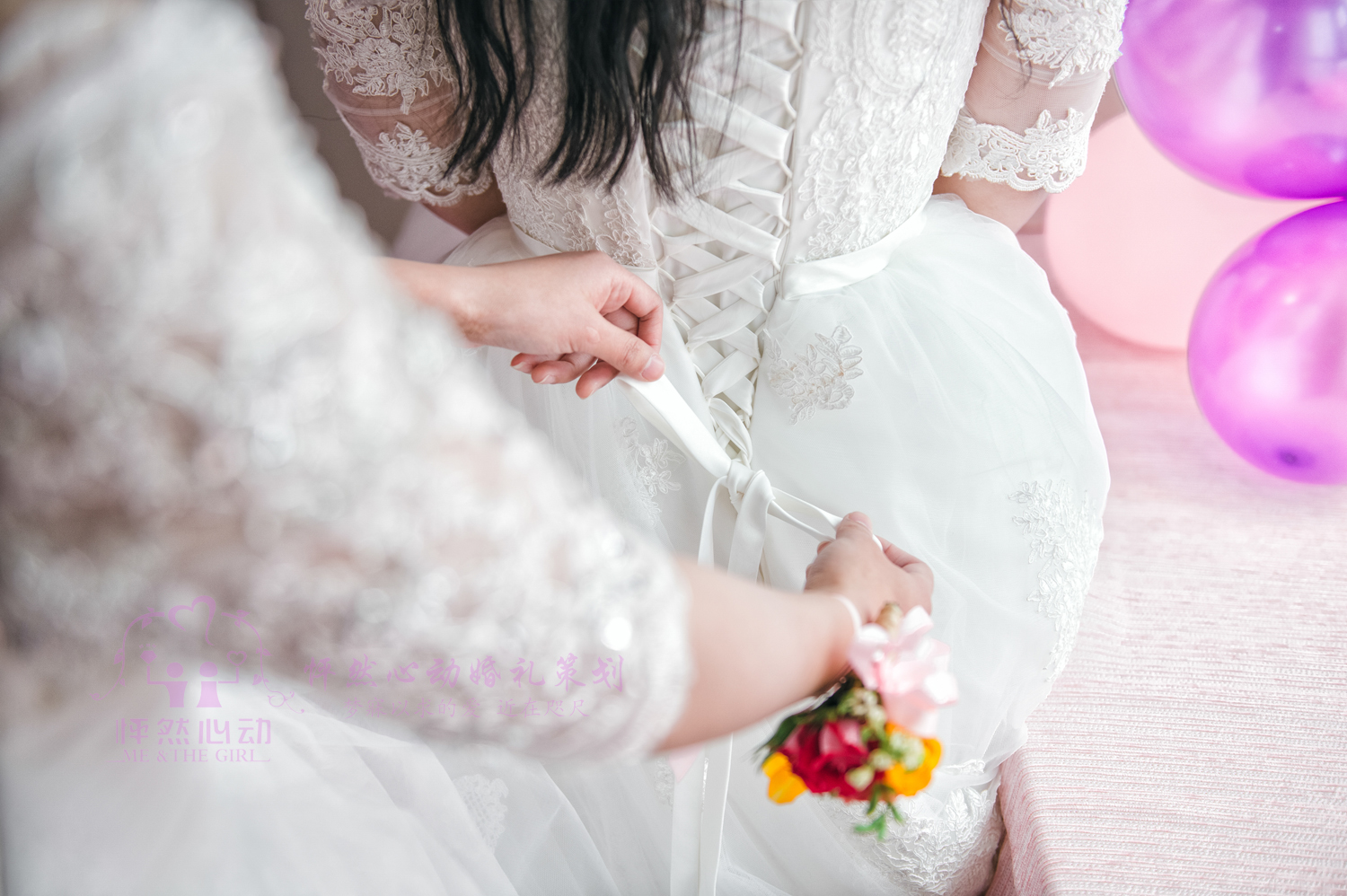 新娘跟妆,婚纱,