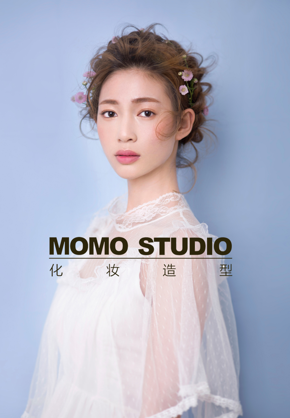 小清新新娘妆容小清新新娘造型鲜花新娘造型