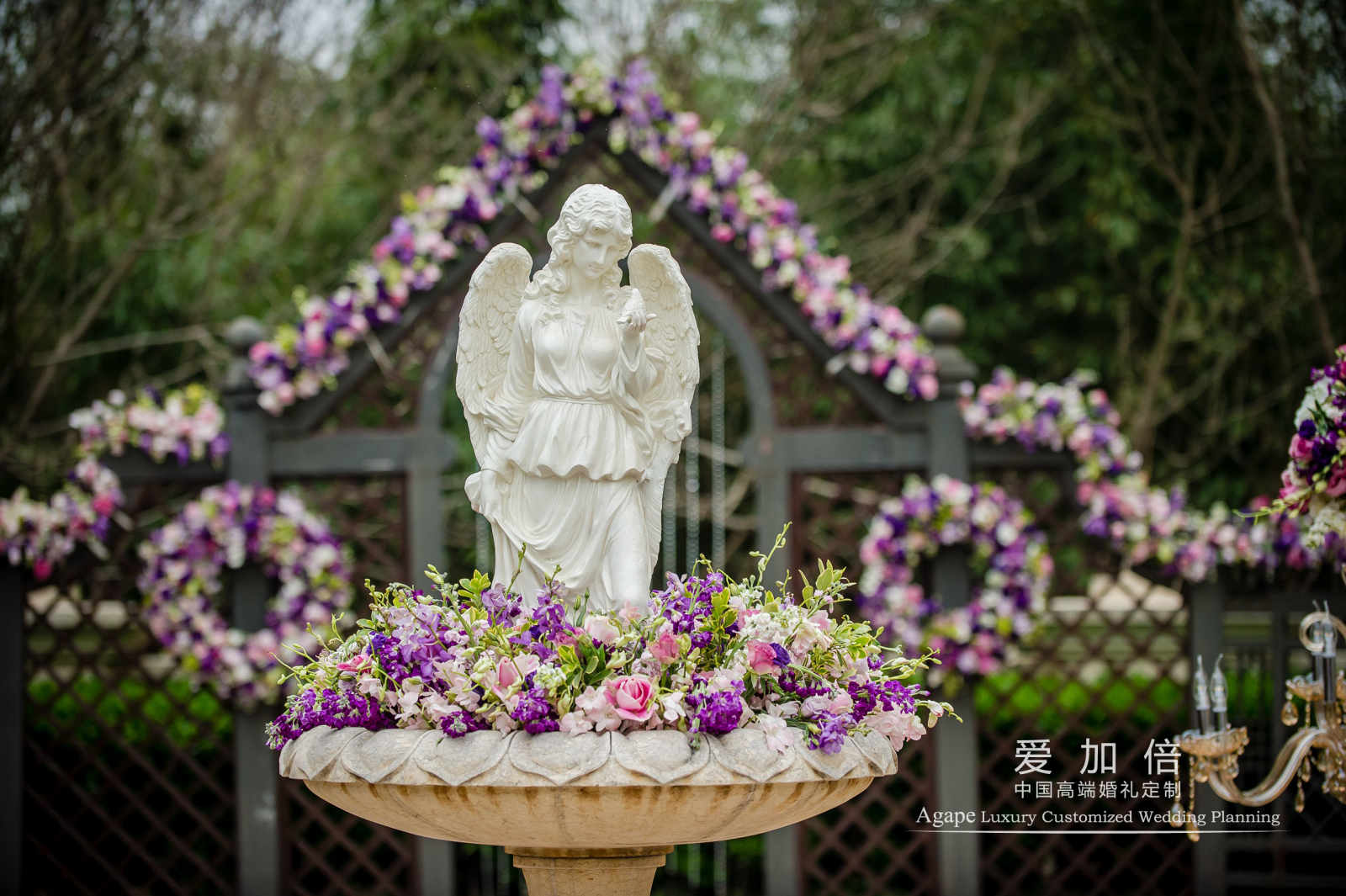 欧式石膏雕像,喷泉花艺设计,
