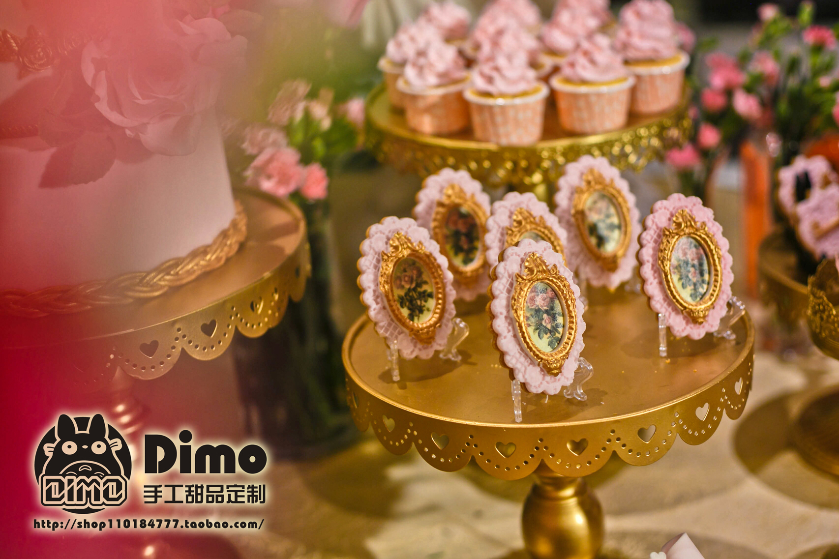 婚礼甜品,翻糖饼干,