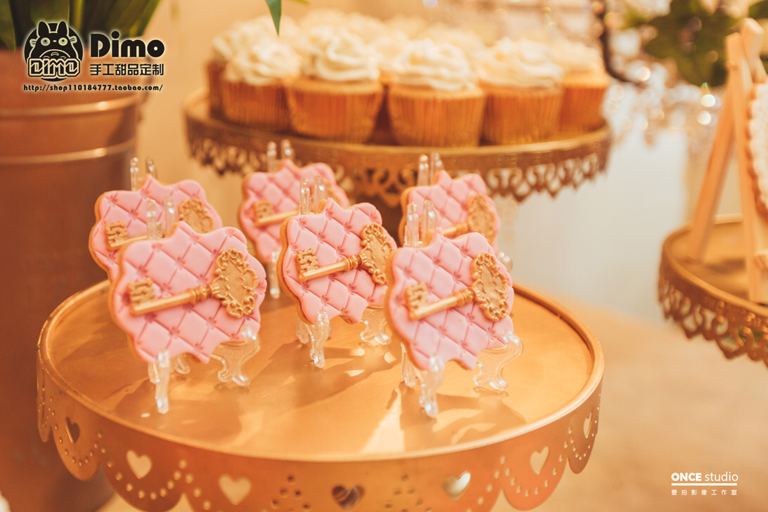 婚礼甜品,翻糖饼干,