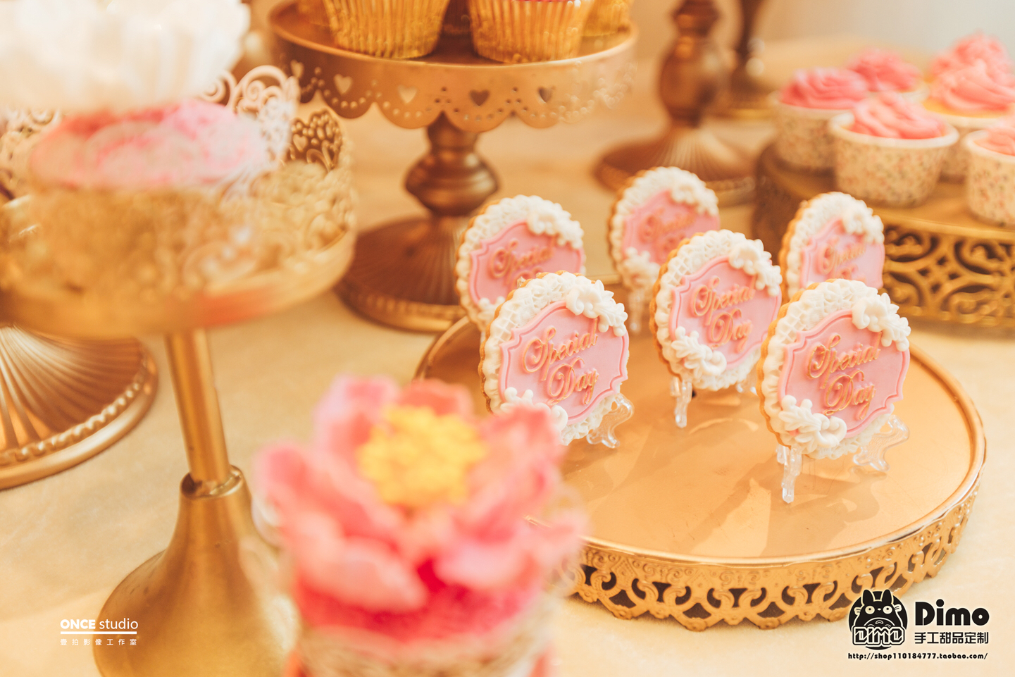婚礼甜品,翻糖饼干,