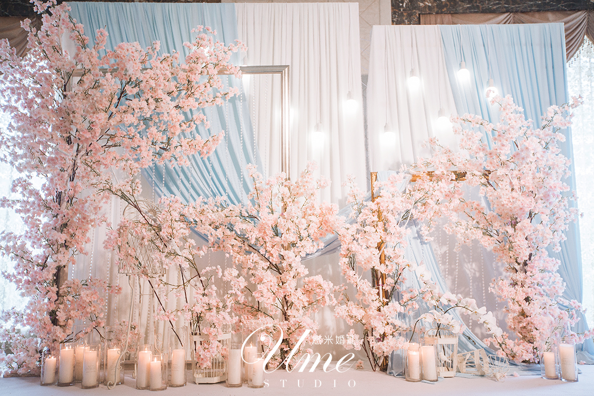 樱花主题婚礼,唯美梦幻风婚礼,花艺设计,