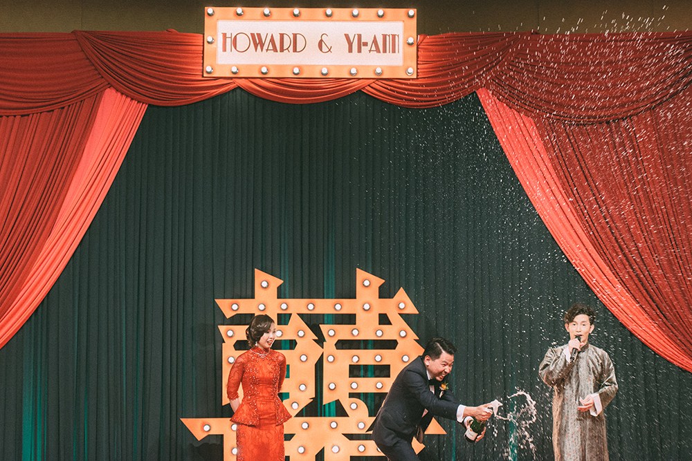 婚礼跟拍,倒香槟,